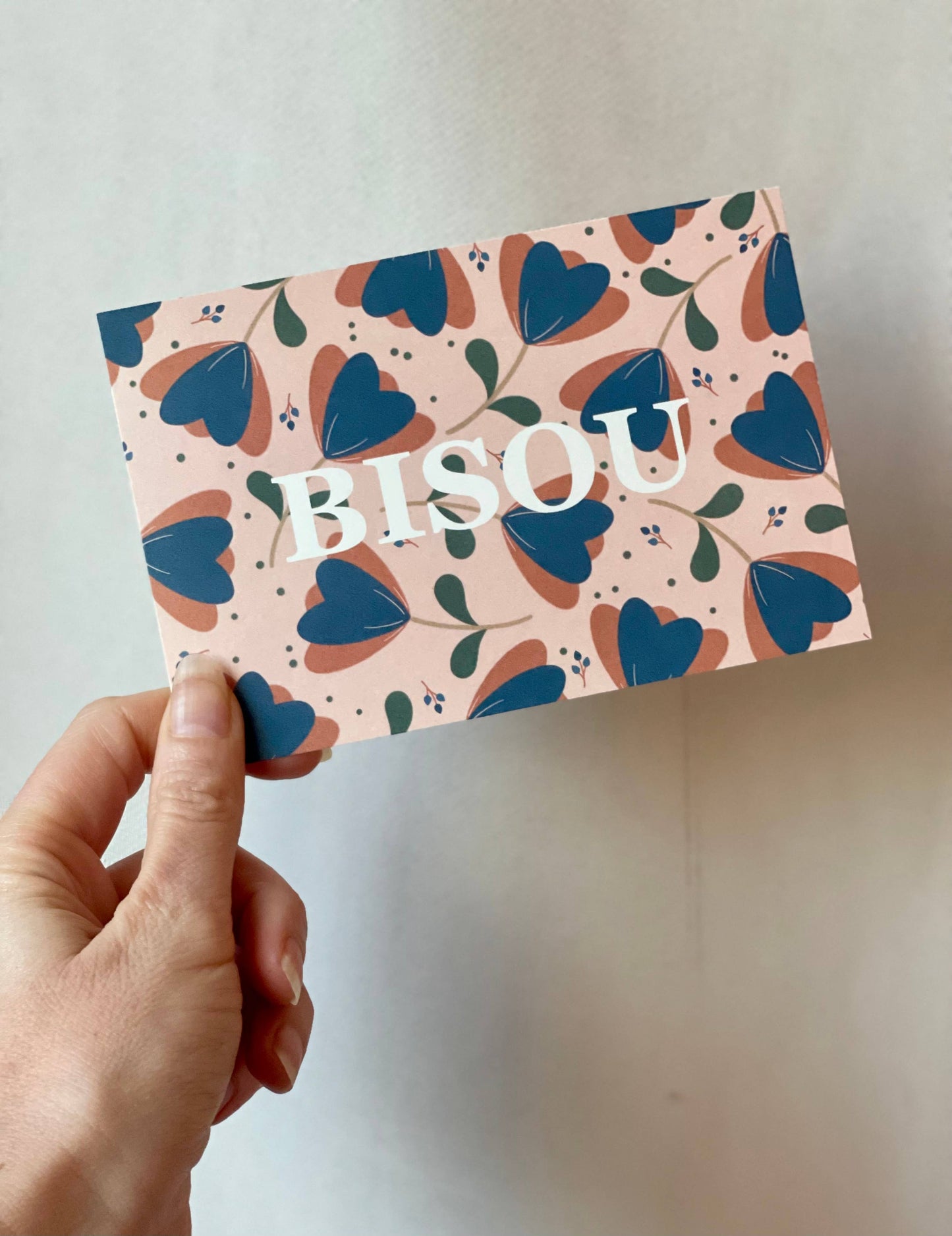 Carte - Bisou - Les jolis mots