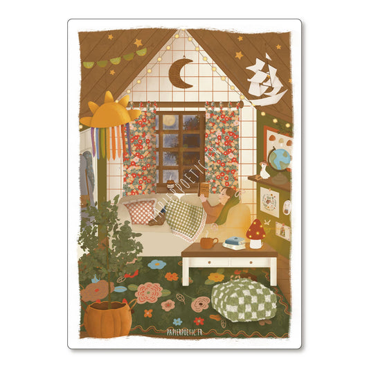 Carte Postale / Card "Chambre d'automne"