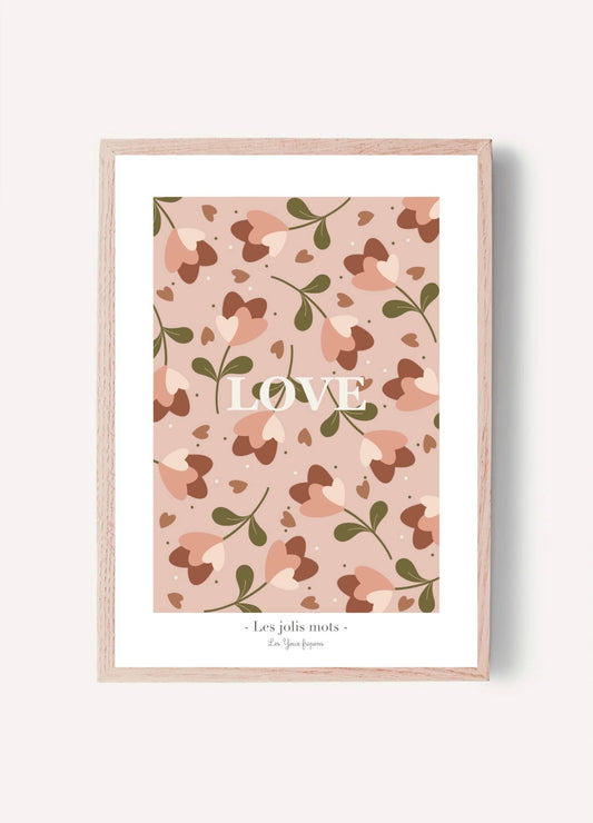 Affiche A4/A3 - Love - Les jolis mots