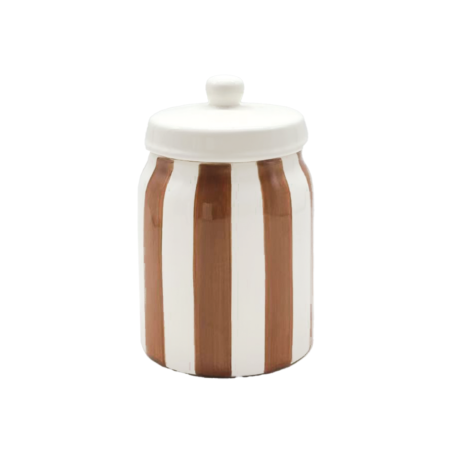 Boîte pot rayure marron L10,5 P110,5 H16,5cm
