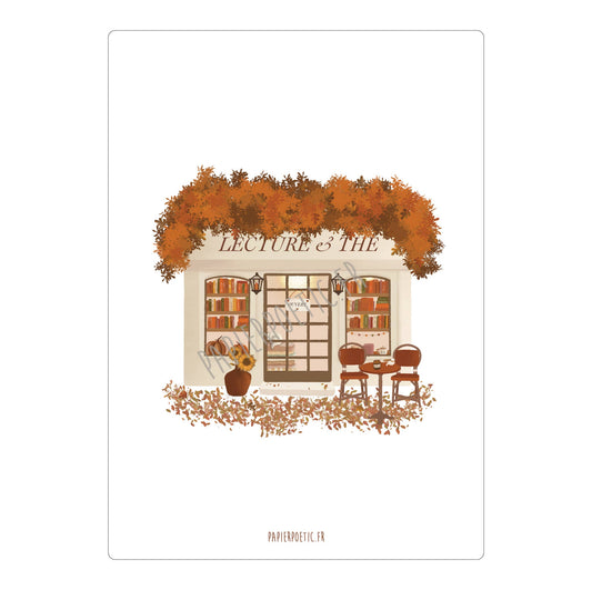 Carte/Card "Lecture & Thé"