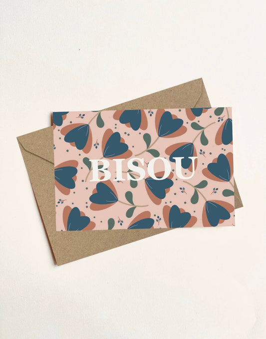Carte - Bisou - Les jolis mots