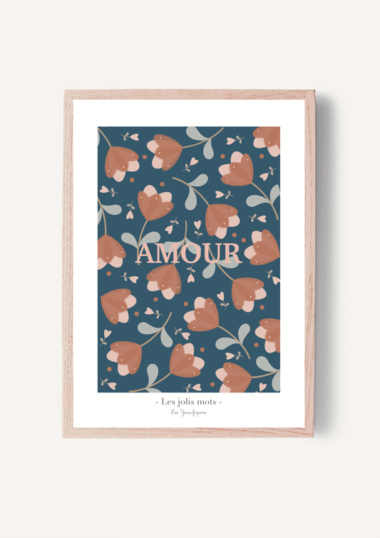Affiche A4/A3 - Amour - Les jolis mots
