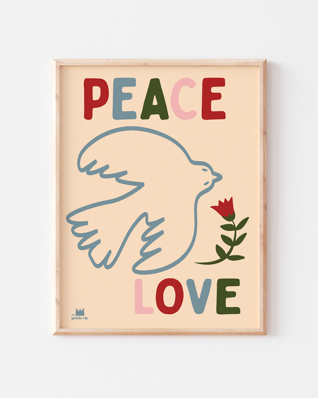 Affiche - Peace and love (30 x 40 cm)