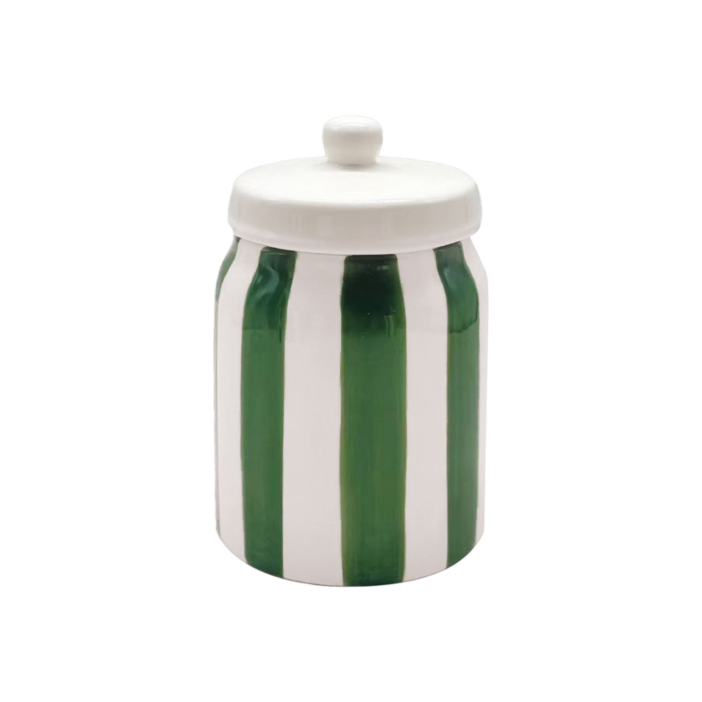 Boîte pot rayure vert L10,5 P110,5 H16,5cm