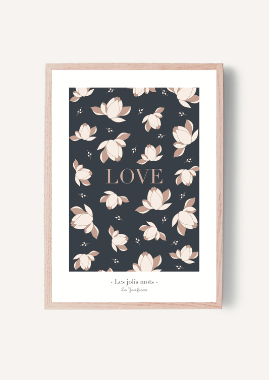Affiche A3 - Love - Les jolis mots