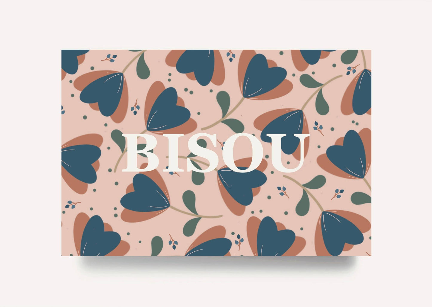 Carte - Bisou - Les jolis mots