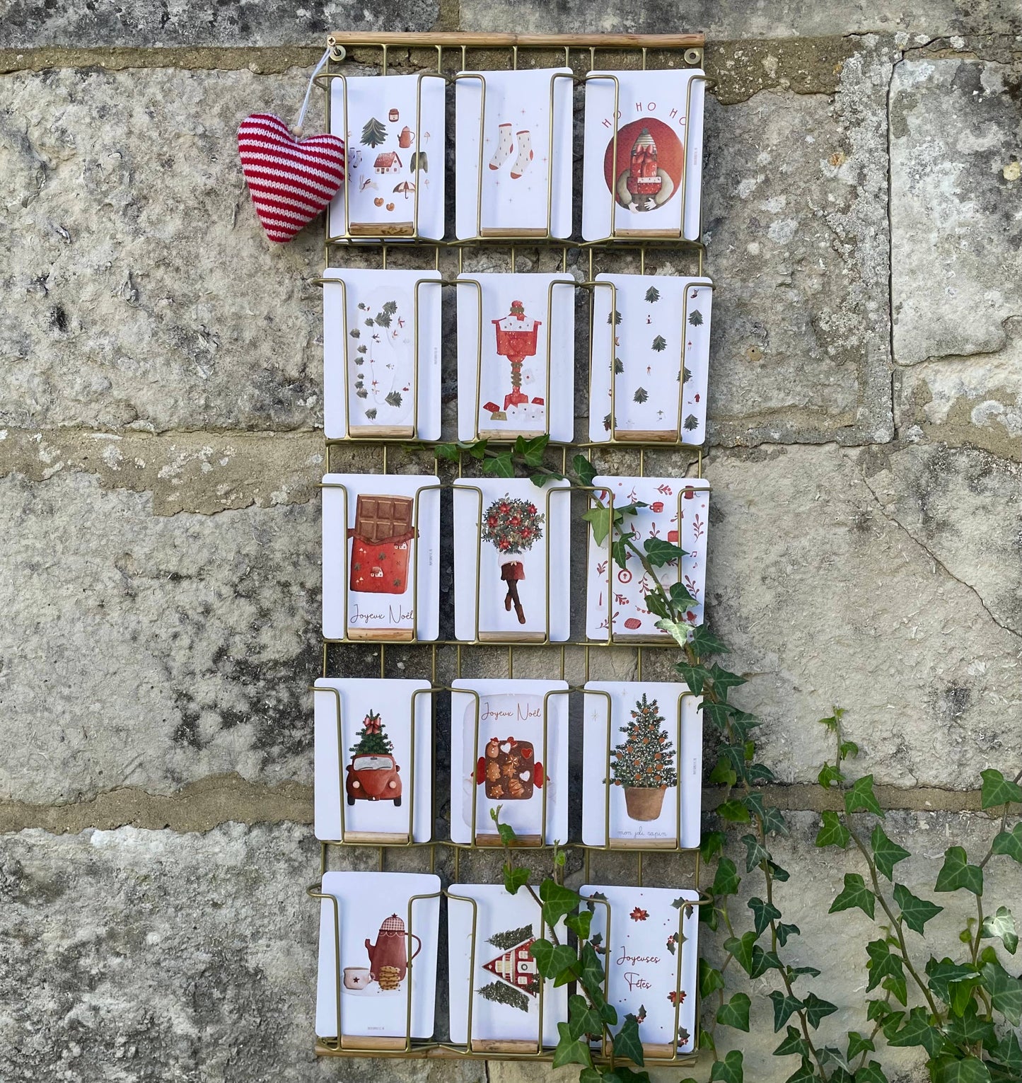 Carte Postale / Card "La fille au bouquet" hiver